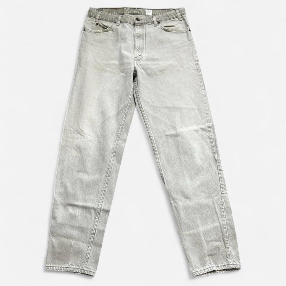 Vintage Light Gray Men Relaxed Fit Levis 550 Orange Tab Jeans Sz 38x34 (36x33.5)